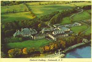 Aerial View postcard of Elmhurst School from Collection of G. Schmidt